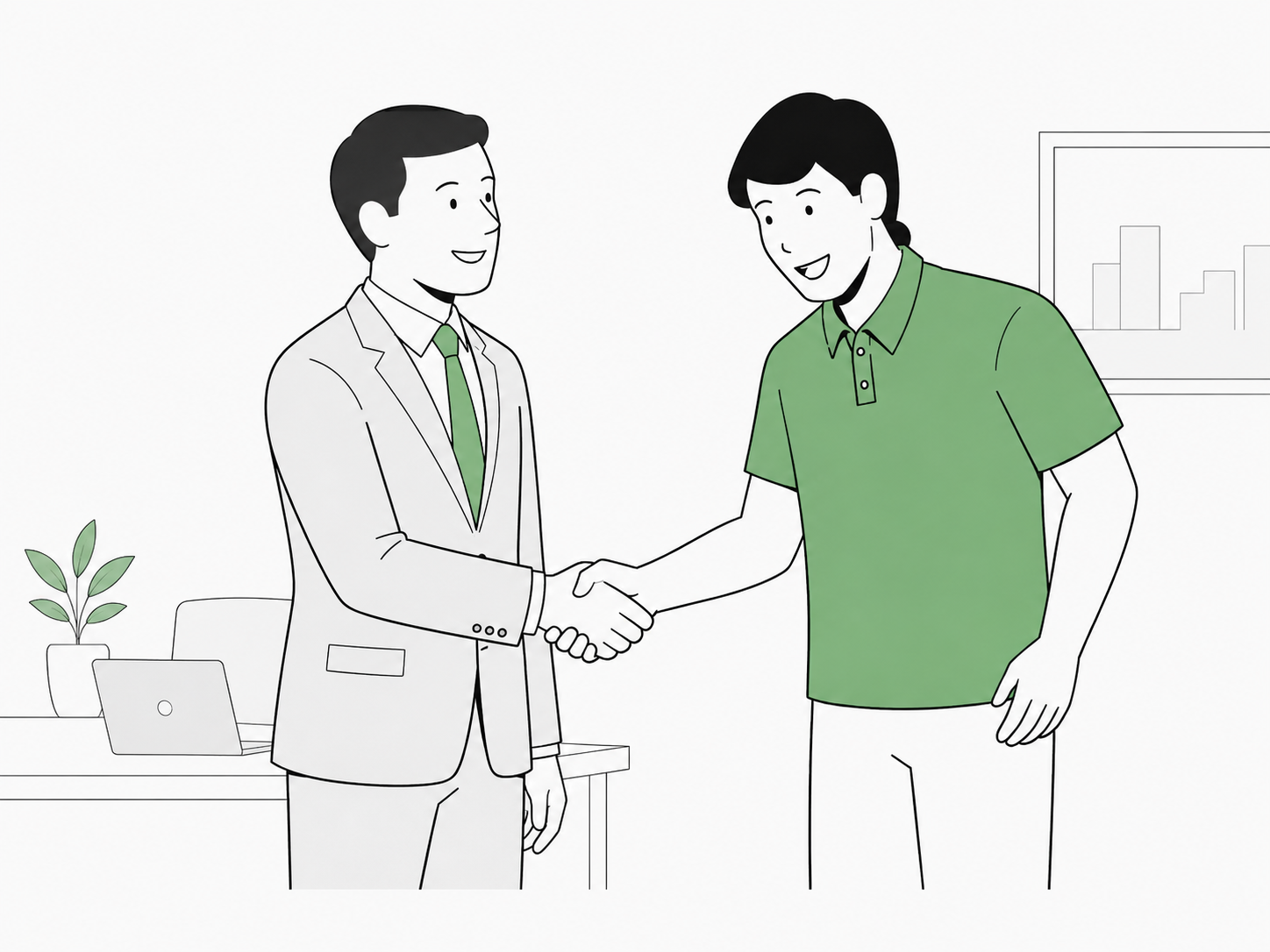 A small business owner meeting with a technology consultant